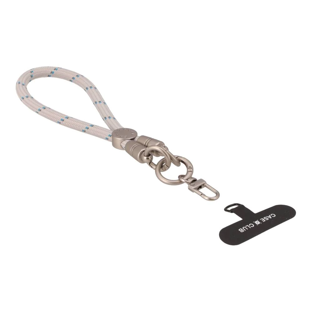 cloudy grey rope wrist strap